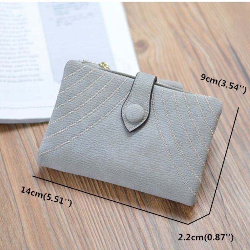 Women Pu Fold Short Wallet Elegant Clutches Peněženka Coin Bag