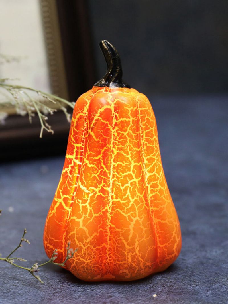 1 Pc Simulace Halloweenské Dýňové Lampy Dýňová Led Svíčka Pryskyřice Světelné Ozdoby Dýně Světelná Dekorace Rozvržení Rekvizity