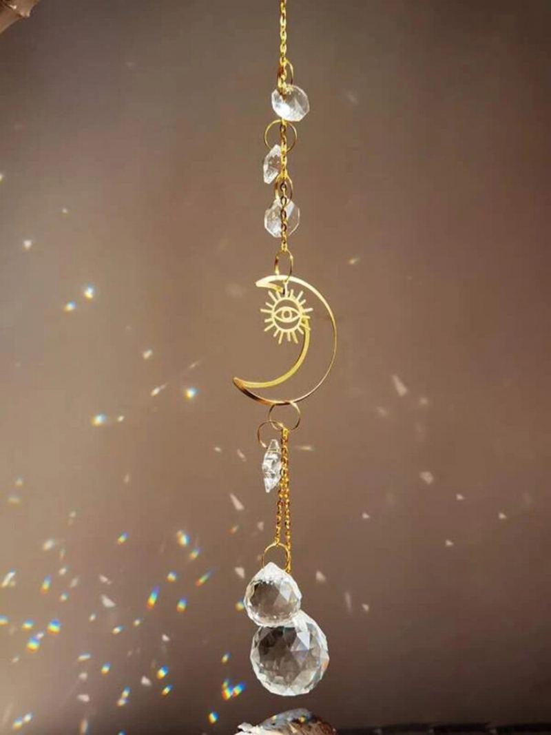 1 Pc Sun Catcher Křišťálový Lustr Ornament Aurora Větrné Zvonkohry S Hranolovým Přívěskem Elegantní Duhový Maker Domácí Dekor