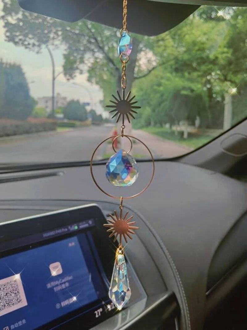 1 Pc Sun Catcher Křišťálový Lustr Ornament Aurora Větrné Zvonkohry S Hranolovým Přívěskem Elegantní Duhový Maker Domácí Dekor