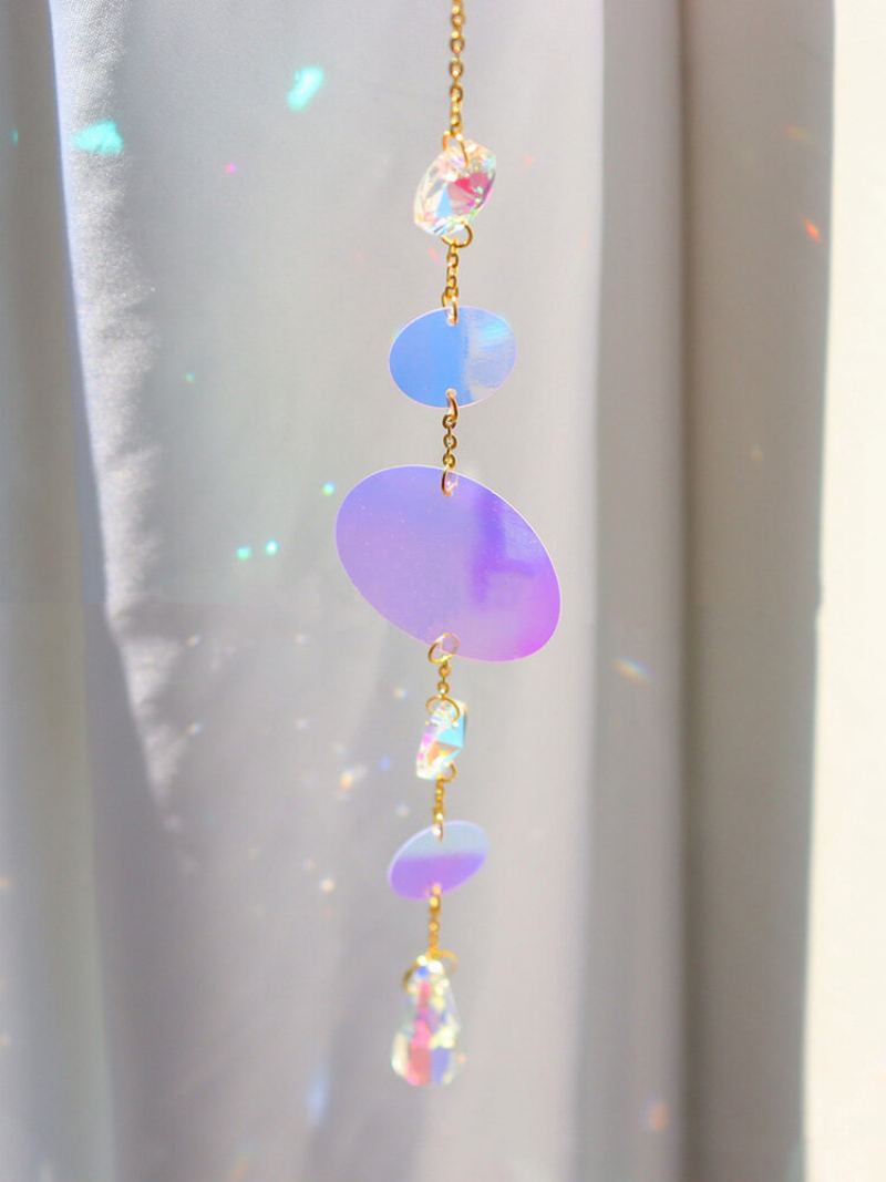 1 Pc Sun Catcher Křišťálový Lustr Ornament Aurora Větrné Zvonkohry S Hranolovým Přívěskem Elegantní Duhový Maker Domácí Dekor