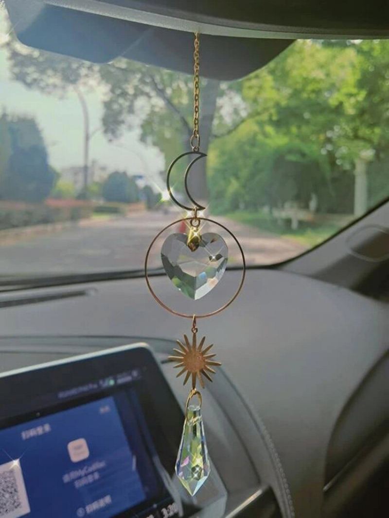 1 Pc Sun Catcher Křišťálový Lustr Ornament Aurora Větrné Zvonkohry S Hranolovým Přívěskem Elegantní Duhový Maker Domácí Dekor