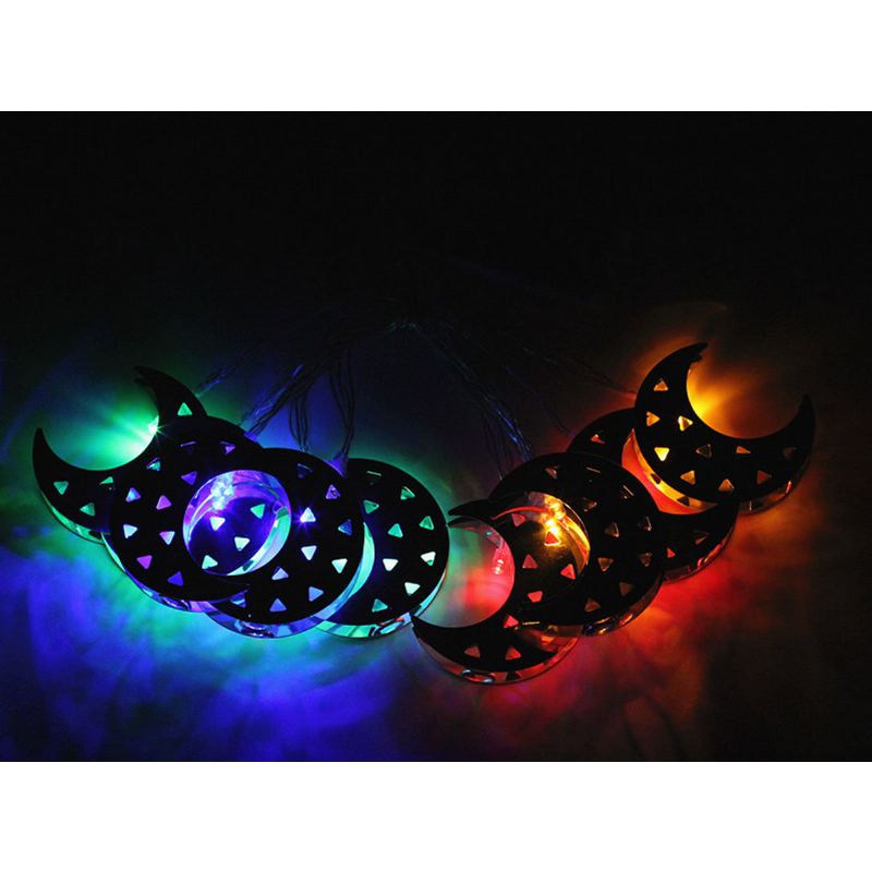 10 Led Strunových Světelných Lamp Ve Tvaru Menisku Home Decor For Islam Eid Ramadan Moon Light