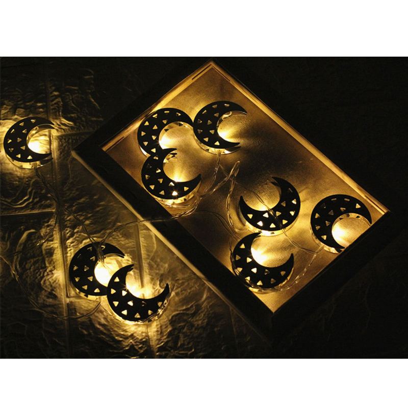 10 Led Strunových Světelných Lamp Ve Tvaru Menisku Home Decor For Islam Eid Ramadan Moon Light