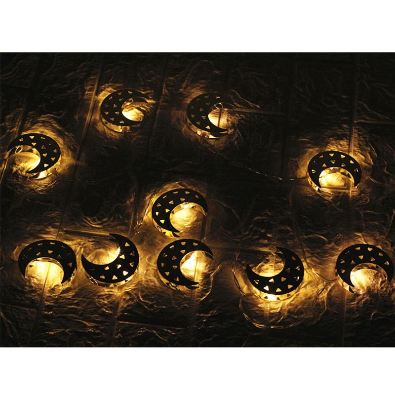 10 Led Strunových Světelných Lamp Ve Tvaru Menisku Home Decor For Islam Eid Ramadan Moon Light