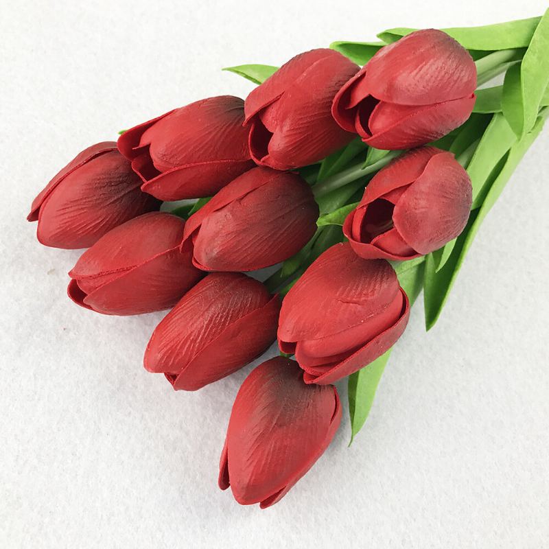 10ks Falešné Umělé Hedvábí Tulipány Flores Artificiales Bouquets Party Květiny