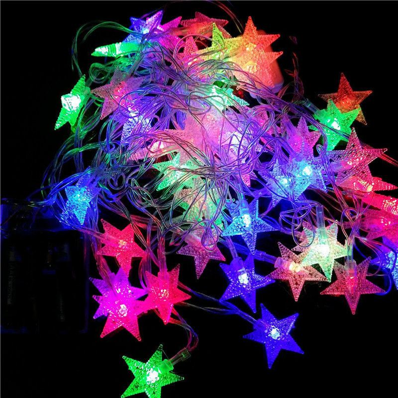 10m 100 Led 220v Fairy String Star Light Lampa Svatba Vánoční Párty Venkovní Interiérová Výzdoba Pokoje