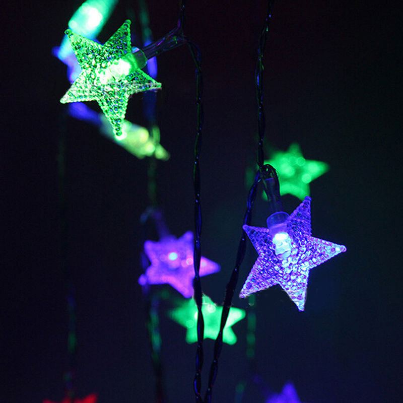 10m 100 Led 220v Fairy String Star Light Lampa Svatba Vánoční Párty Venkovní Interiérová Výzdoba Pokoje