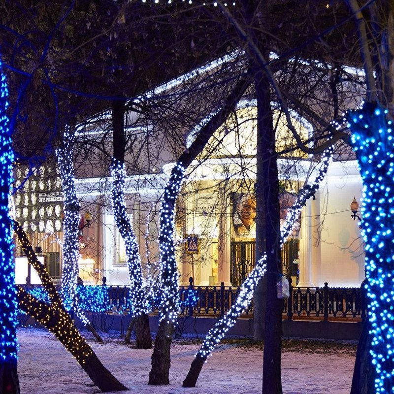 10m 100 Led Solárně Napájené Měděné Drátěné Pohádkové Světlo Pro Domácí Dekoraci Vánočního Večírku