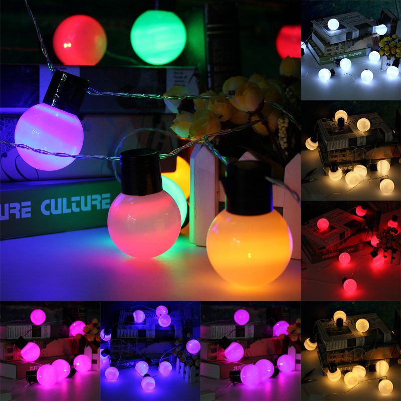 10m 38 Koulí Led String Fairy Lights Party Vánoční Svatba Sváteční Lampa 220v Eu Plug