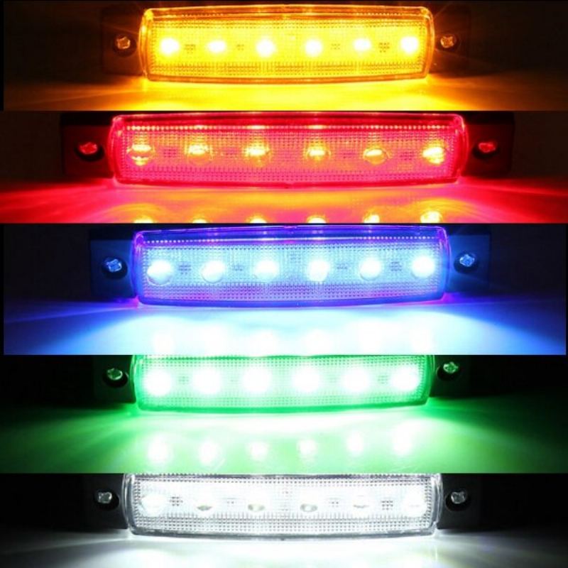 12v/24v Smd 6 Led Přední Boční Obrysová Světla Pro Osobní Automobil Nákladní Přívěs