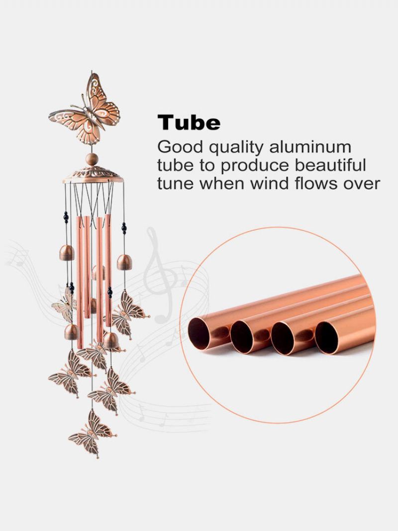 1ks Butterfly Starožitné Zvonkohry Závěsná Ozdoba Domov Venkovní Zahrada Výzdoba Dvora S Háčkem