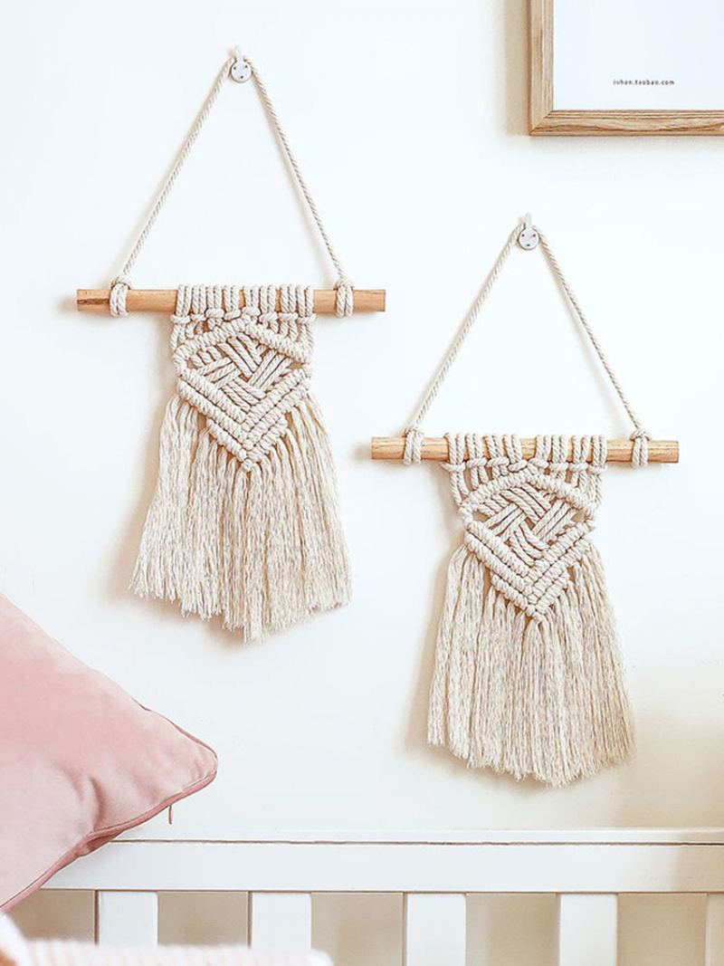 1ks Nordic Macrame Tapiserie Dekor Na Stěnu Bohémský Střapec Chic Bavlna Domácí Nástěnná Ozdoba