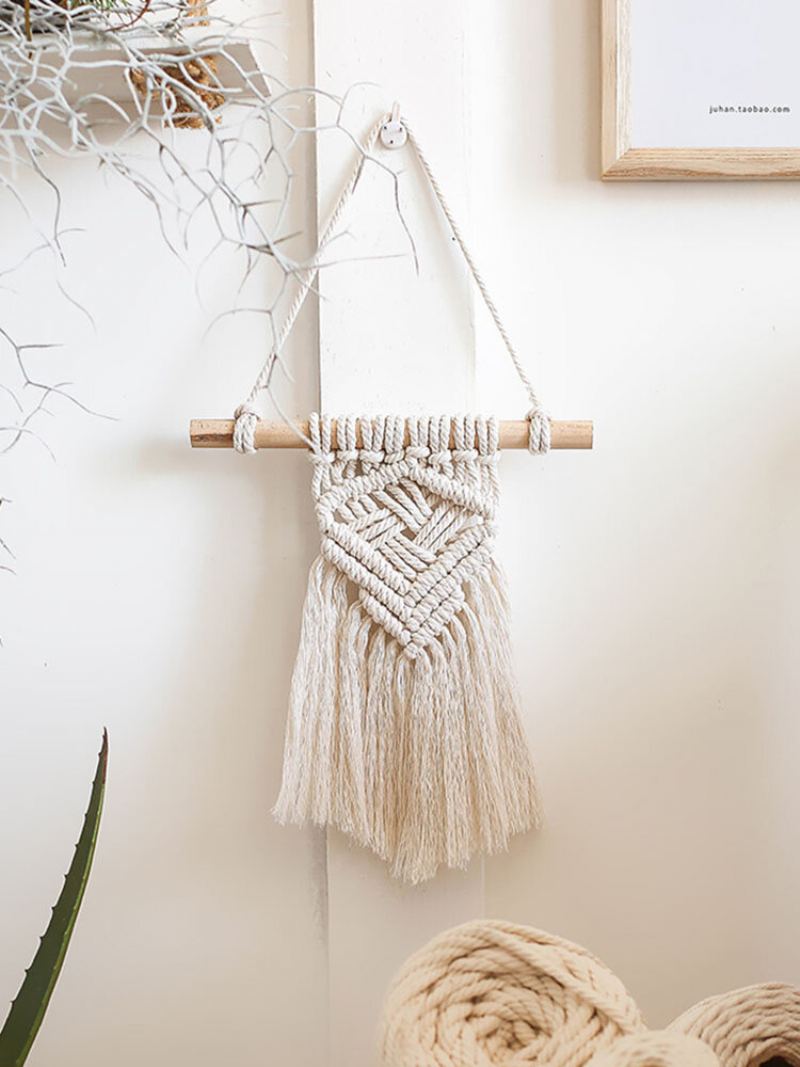 1ks Nordic Macrame Tapiserie Dekor Na Stěnu Bohémský Střapec Chic Bavlna Domácí Nástěnná Ozdoba