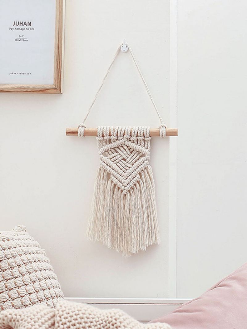 1ks Nordic Macrame Tapiserie Dekor Na Stěnu Bohémský Střapec Chic Bavlna Domácí Nástěnná Ozdoba