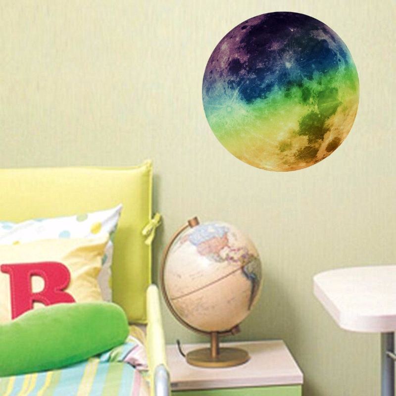 30cm Noční Osvětlení Moon Luminous Stickers Pvc Home Sticker Dětská Výzdoba Herny Vánoční Dárek