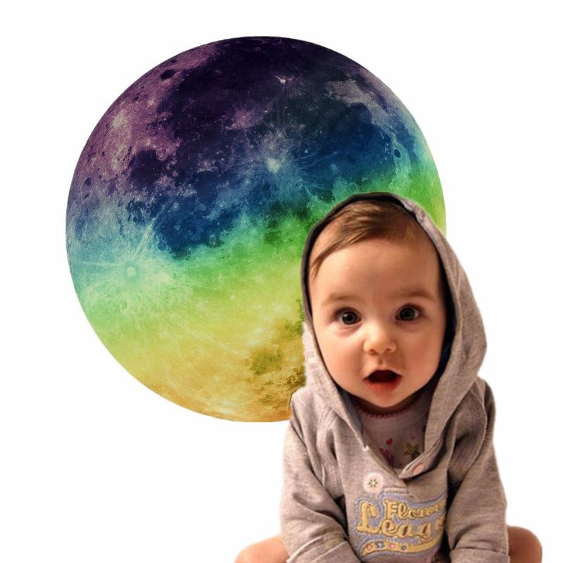 30cm Noční Osvětlení Moon Luminous Stickers Pvc Home Sticker Dětská Výzdoba Herny Vánoční Dárek