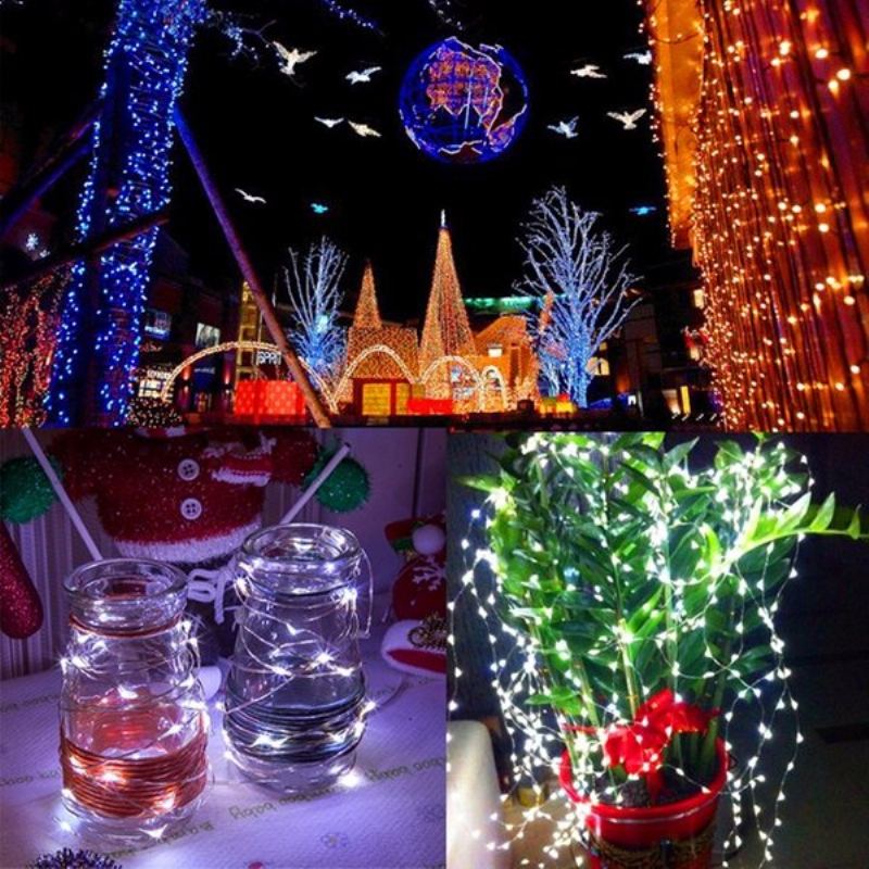 30m Led Silver Wire Fairy String Light Christmas Wedding Party Lampa 12v Home Deco