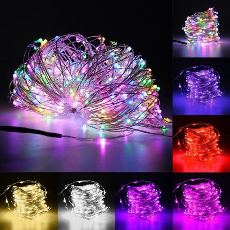 30m Led Silver Wire Fairy String Light Christmas Wedding Party Lampa 12v Home Deco