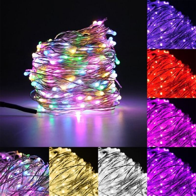 30m Led Silver Wire Fairy String Light Christmas Wedding Party Lampa 12v Home Deco