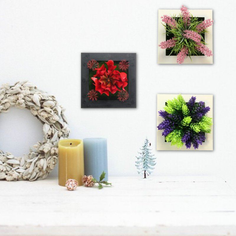 3d Krása Creative Plant Frame Wall Art Decoration Umělá Květina Domácí Dekorace