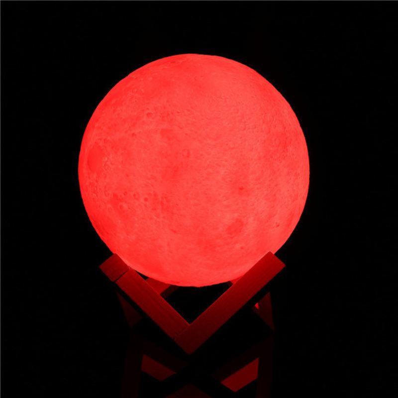 3d Moon Lamp 16 Barev Měnící Usb Nabíjecí Led Noční Světlo Dálkové Ovládání Vánoční Dekorace