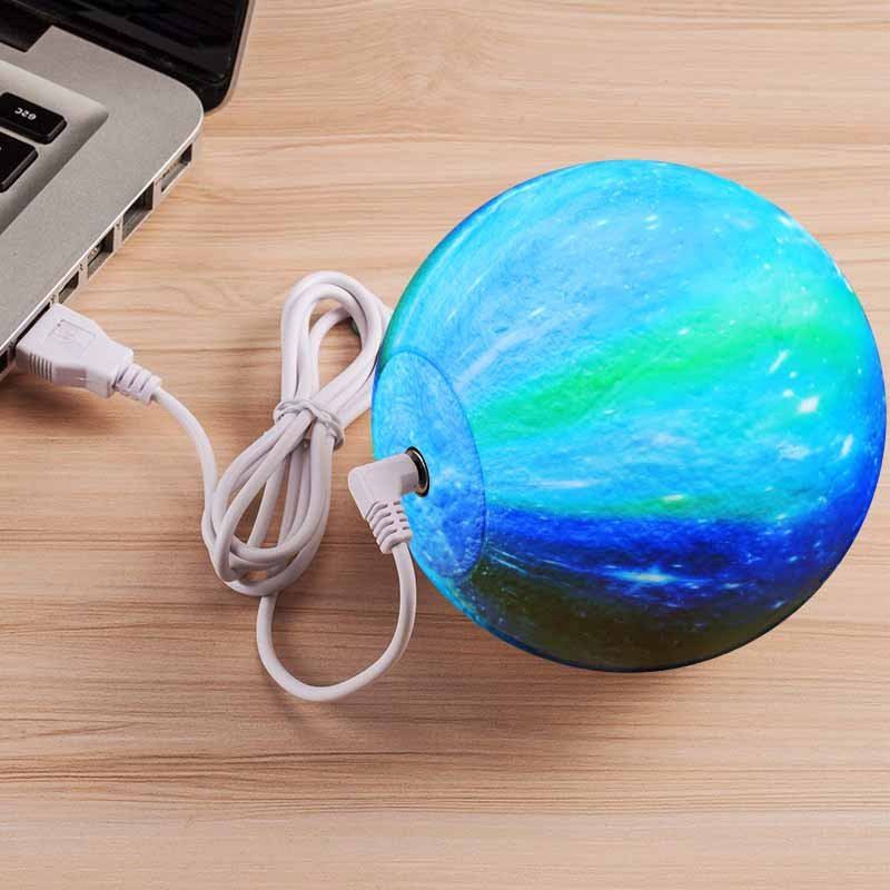 3d Tisk Moon Lamp Space Led Noční Světlo Dálkové Ovládání Usb Nabíjení Nejlepší Dárky