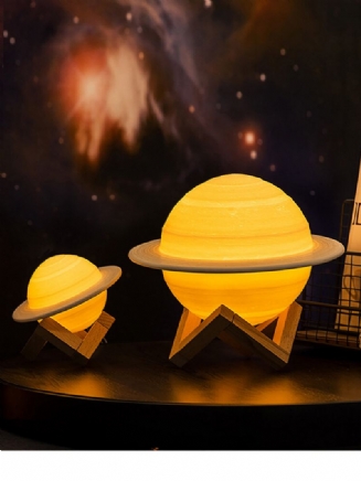 3d Tisk Saturn Lampa Smart Home Night Light Led Kreativní Ložnice Dekor