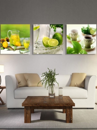 3ks Panel Nezarámovaný Moderní Obraz Fruit Wall Art Plátno Obývací Pokoj Domácí Dekorace