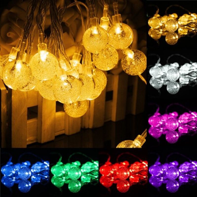 3m 20led Baterie Bubble Ball Fairy String Lights Garden Party Vánoční Svatební Dekorace Do Domu