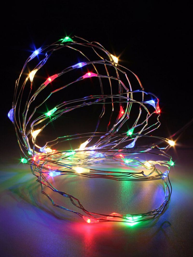 3m 4.5v 30 Led Baterie Napájené Stříbrným Drátem Mini Fairy String Light Vícebarevná Vánoční Dekorace