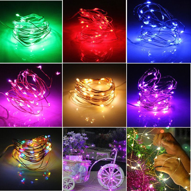 3m 4.5v 30 Led Baterie Napájené Stříbrným Drátem Mini Fairy String Light Vícebarevná Vánoční Dekorace