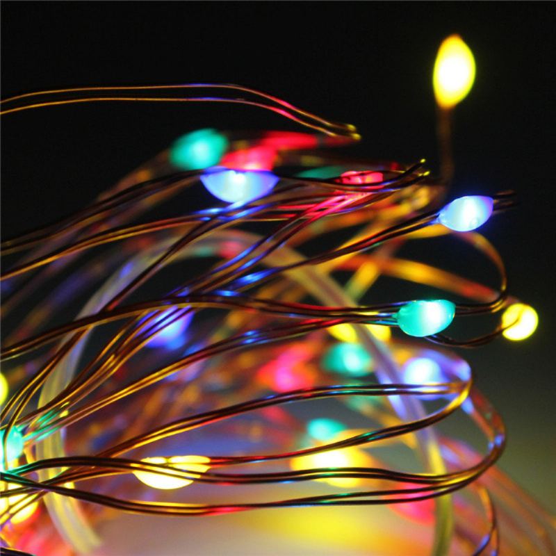 3m 4.5v 30 Led Baterie Napájené Stříbrným Drátem Mini Fairy String Light Vícebarevná Vánoční Dekorace