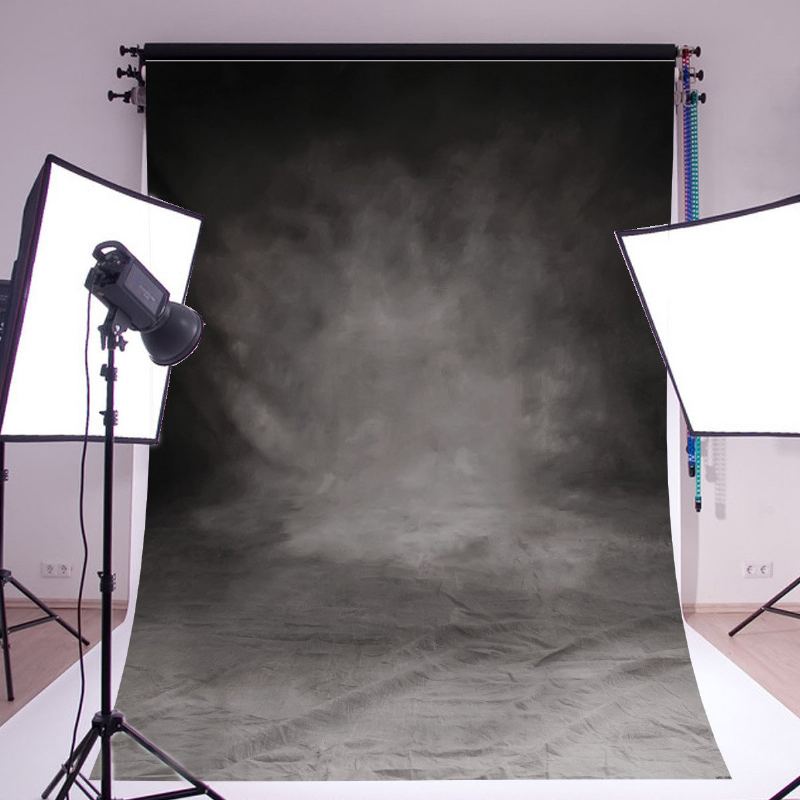 5x10ft Retro Gray Black Vinyl Studio Photo Backdrop Fotografování Prop Pozadí