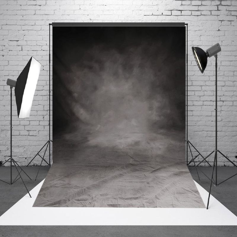 5x10ft Retro Gray Black Vinyl Studio Photo Backdrop Fotografování Prop Pozadí