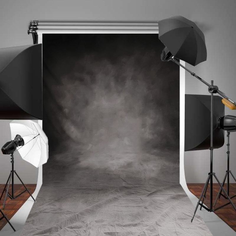 5x10ft Retro Gray Black Vinyl Studio Photo Backdrop Fotografování Prop Pozadí