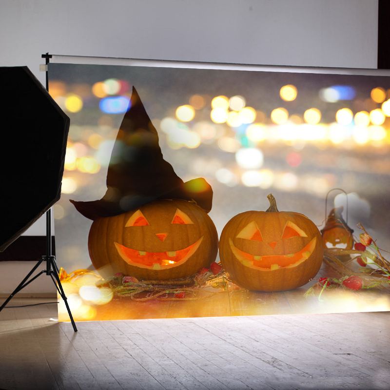 5x7ft Vinyl Halloween Noční Fotografie Pozadí Photo Studio Domácí Dekorace