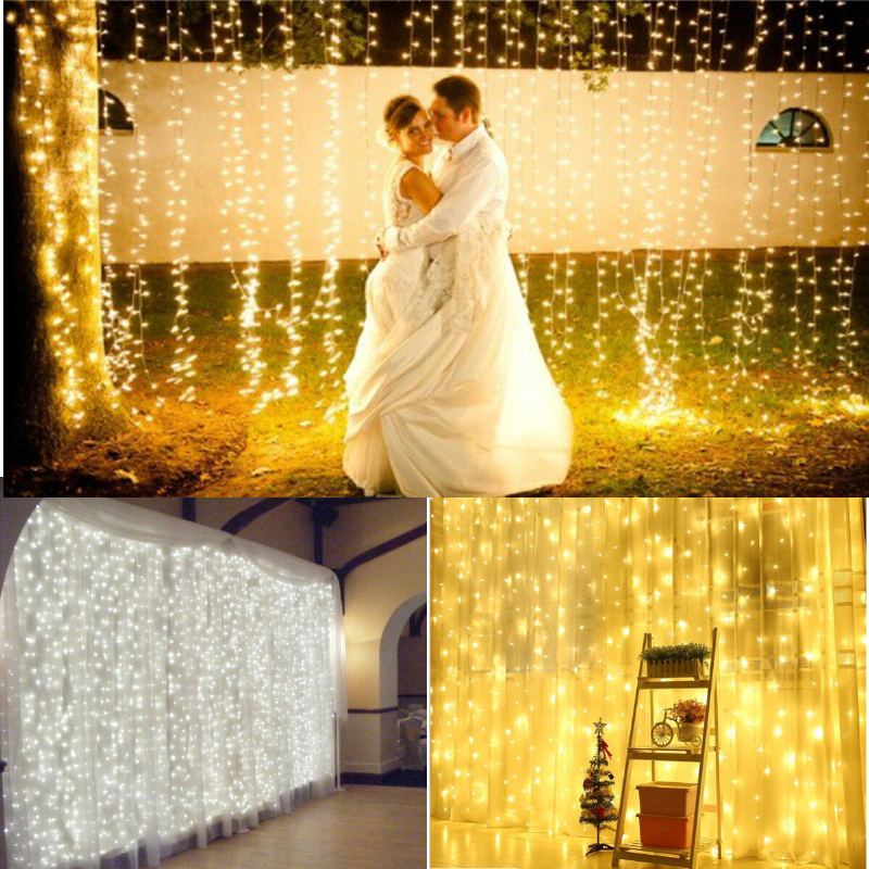 6mx3m 600 Led Světelný Řetězec Wedding Party Vánoční Venkovní Lampa Vodotěsná