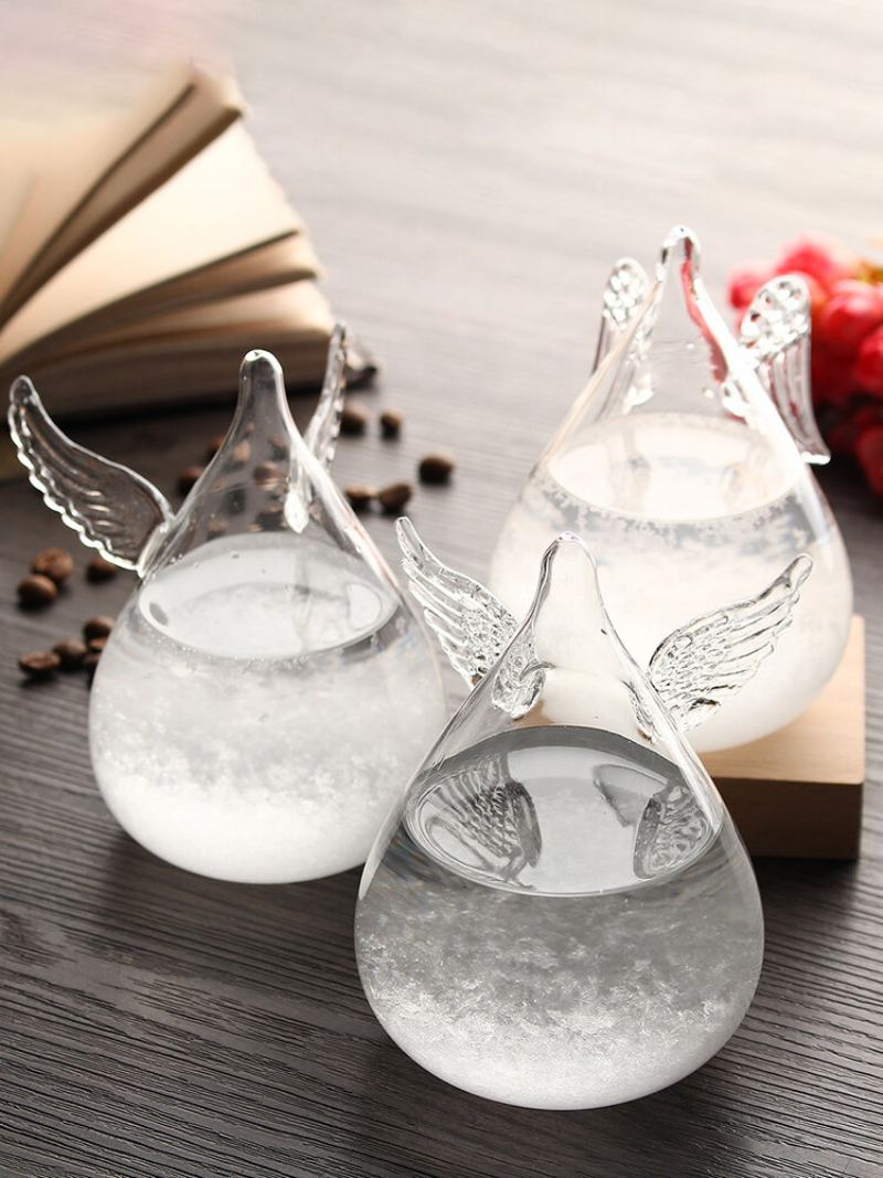 Angel Wings Weather Forecast Crystal Storm Glass Decor Vánoční Dárek