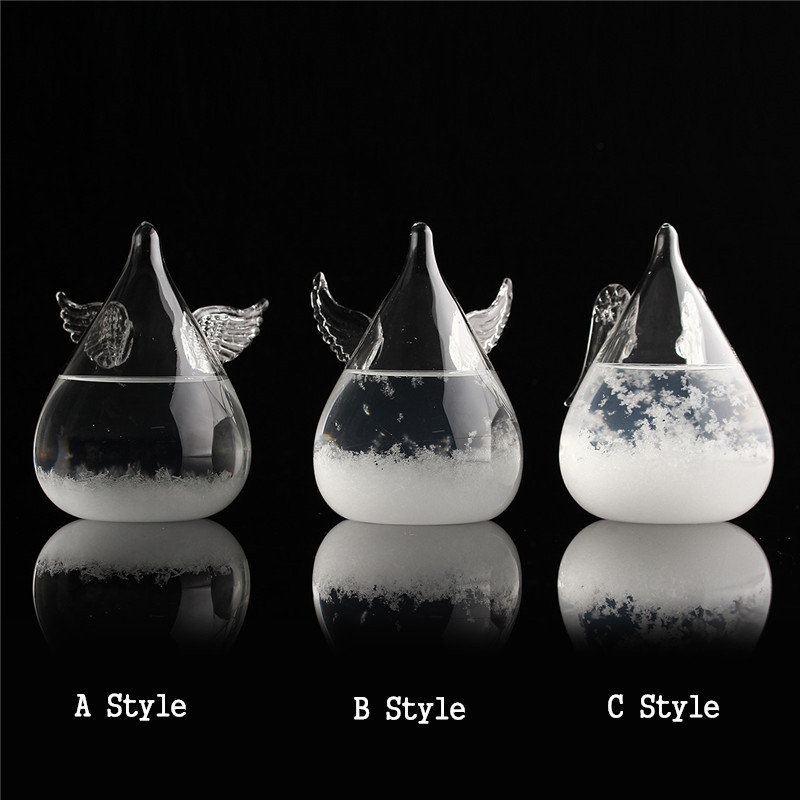 Angel Wings Weather Forecast Crystal Storm Glass Decor Vánoční Dárek