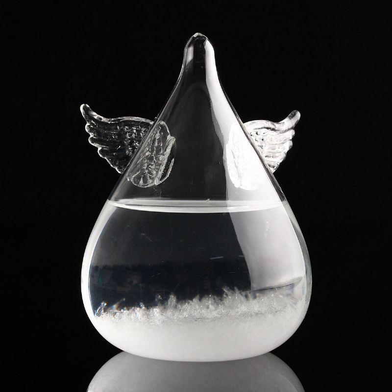 Angel Wings Weather Forecast Crystal Storm Glass Decor Vánoční Dárek