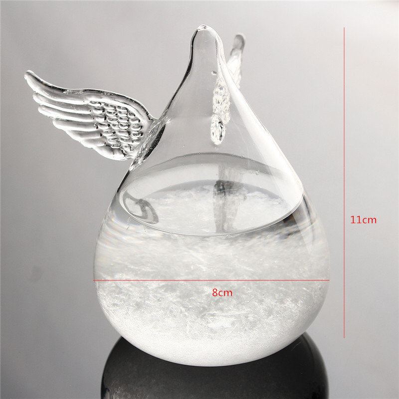 Angel Wings Weather Forecast Crystal Storm Glass Decor Vánoční Dárek