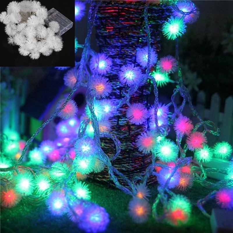 Bateriové Napájení 4m 40led Sněhová Vločka Bling Fairy String Lights Vánoční Venkovní Párty Domácí Dekorace