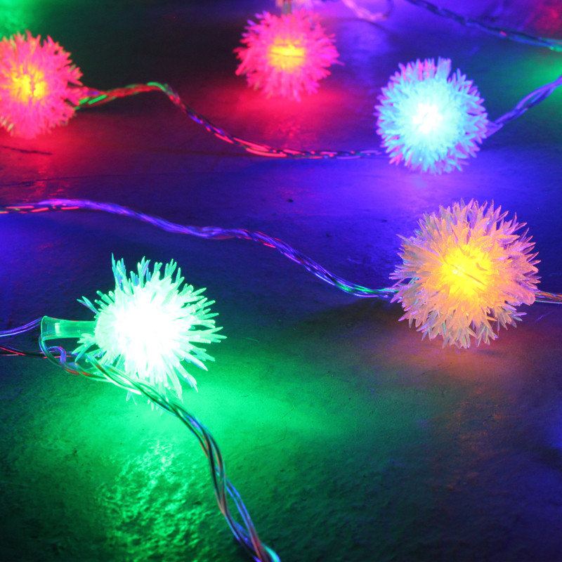 Bateriové Napájení 4m 40led Sněhová Vločka Bling Fairy String Lights Vánoční Venkovní Párty Domácí Dekorace