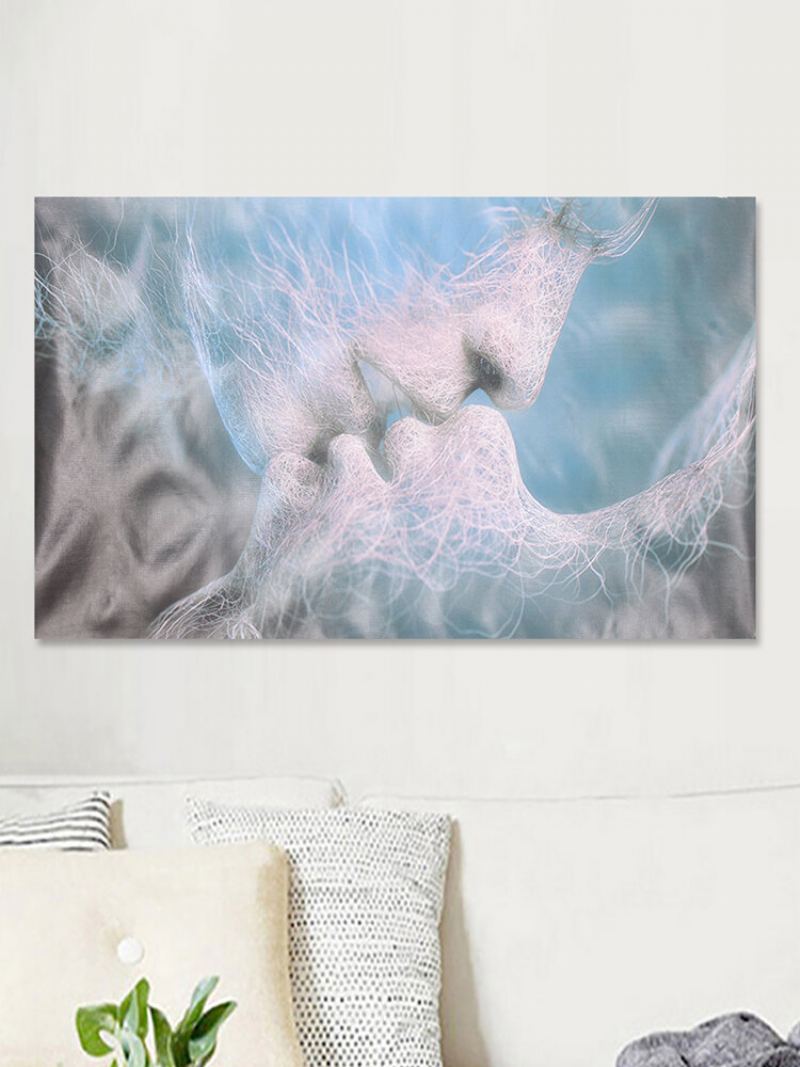 Blue Love Kiss Abstraktní Umění Malba Na Plátně Nástěnná Umělecká Obraz Tisk Home Decor