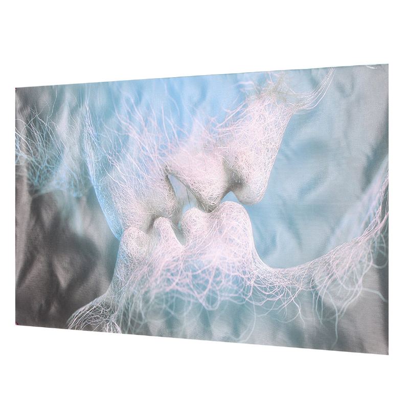 Blue Love Kiss Abstraktní Umění Malba Na Plátně Nástěnná Umělecká Obraz Tisk Home Decor