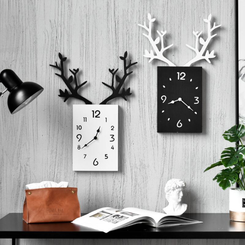 Creative Ins Parohové Hodiny Nordic Decoration Nástěnné S Nehlučným Strojkem Pro Kancelář V Obývacím Pokoji