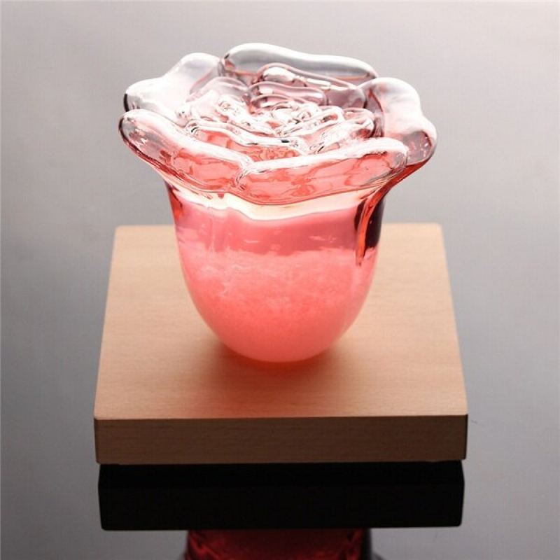 Creative Rose Shape Storm Glass Román Předpověď Počasí Home Decor