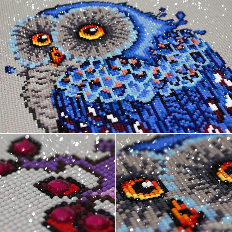 Diy Owl Full 5d Diamond Painting Wall Art Závěsný Obraz Dárkový Home Decor