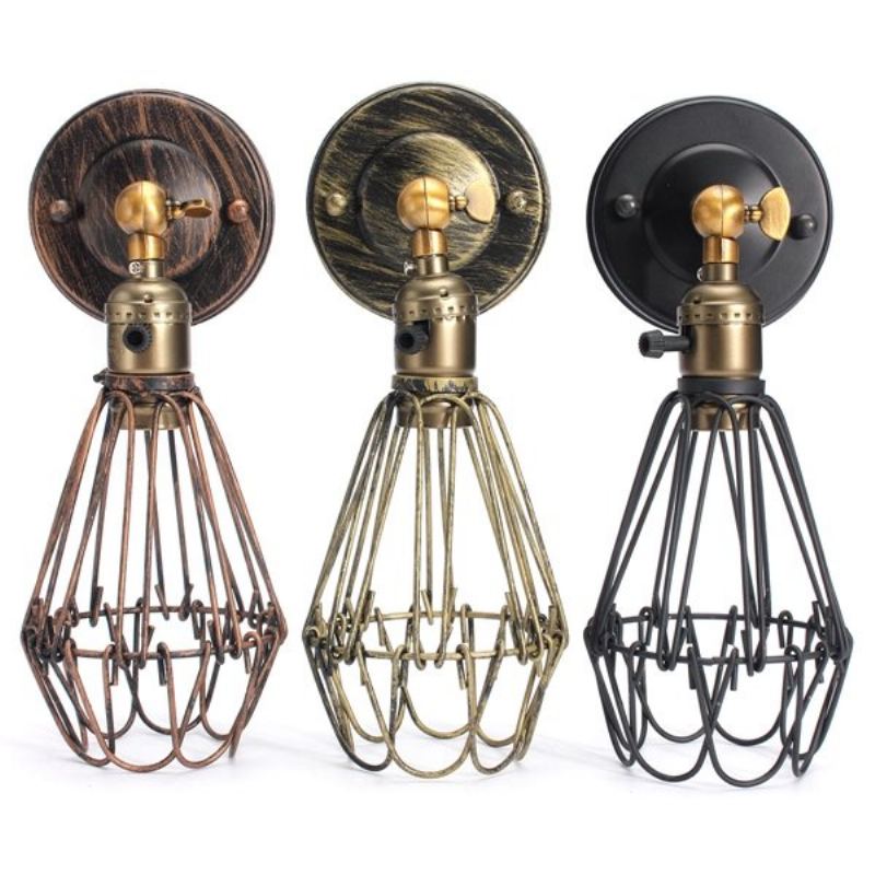 E27 Loft Metal Retro Vintage Rustikální Nástěnné Svítidlo Edison Žárovka